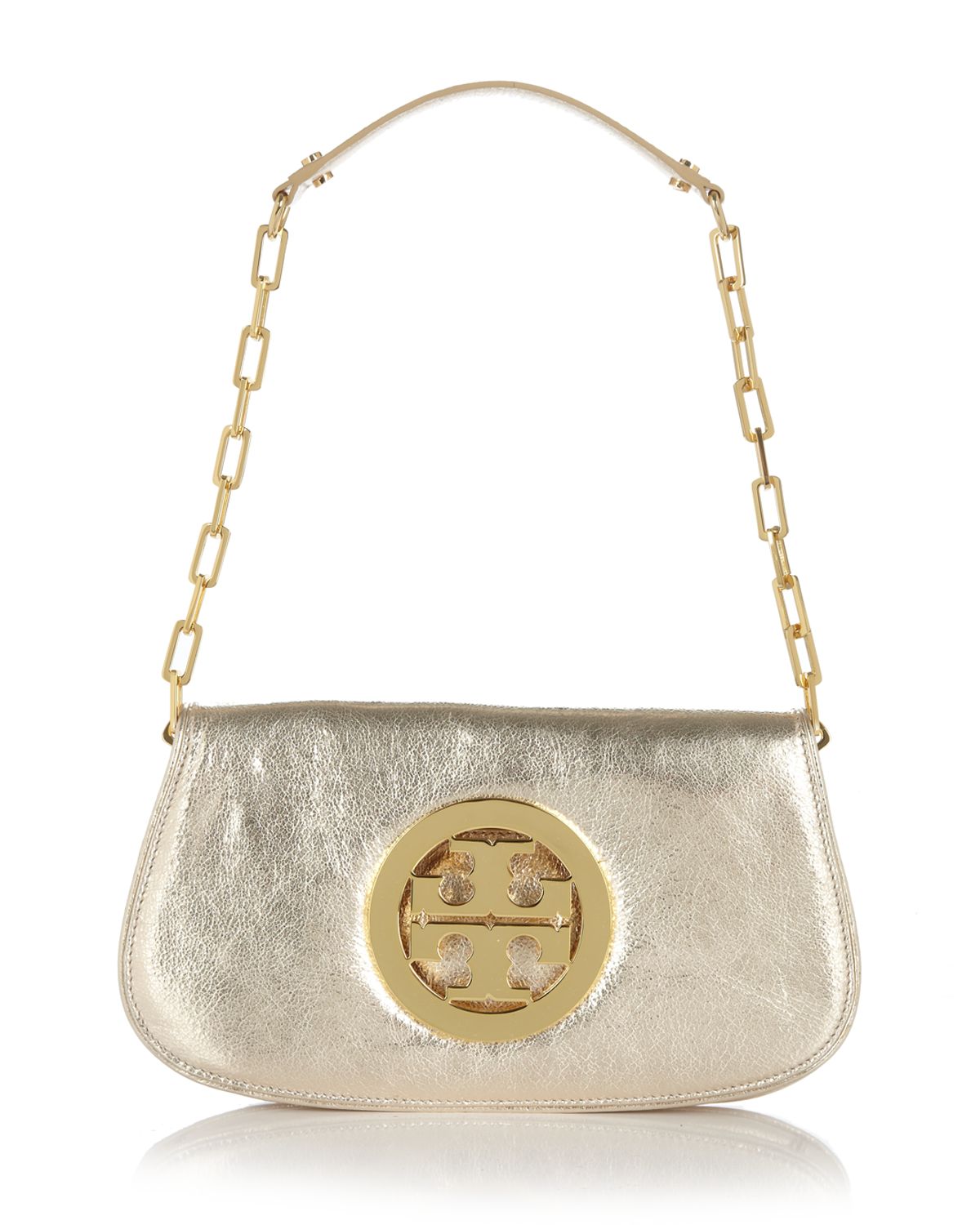 tory burch metallic handbag