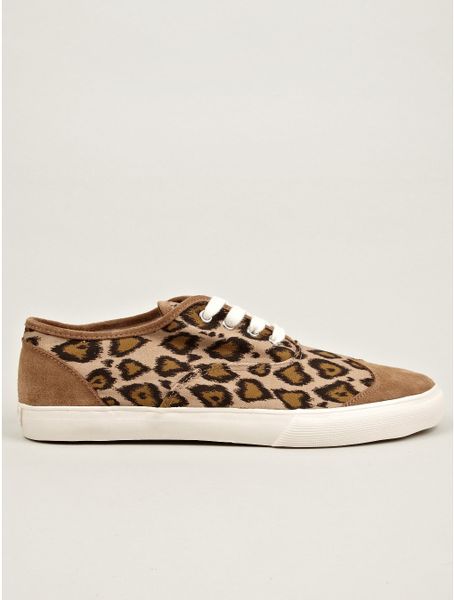 Ymc Mens Leopard Print Canvas Lace Up Sneakers in Animal for Men ...