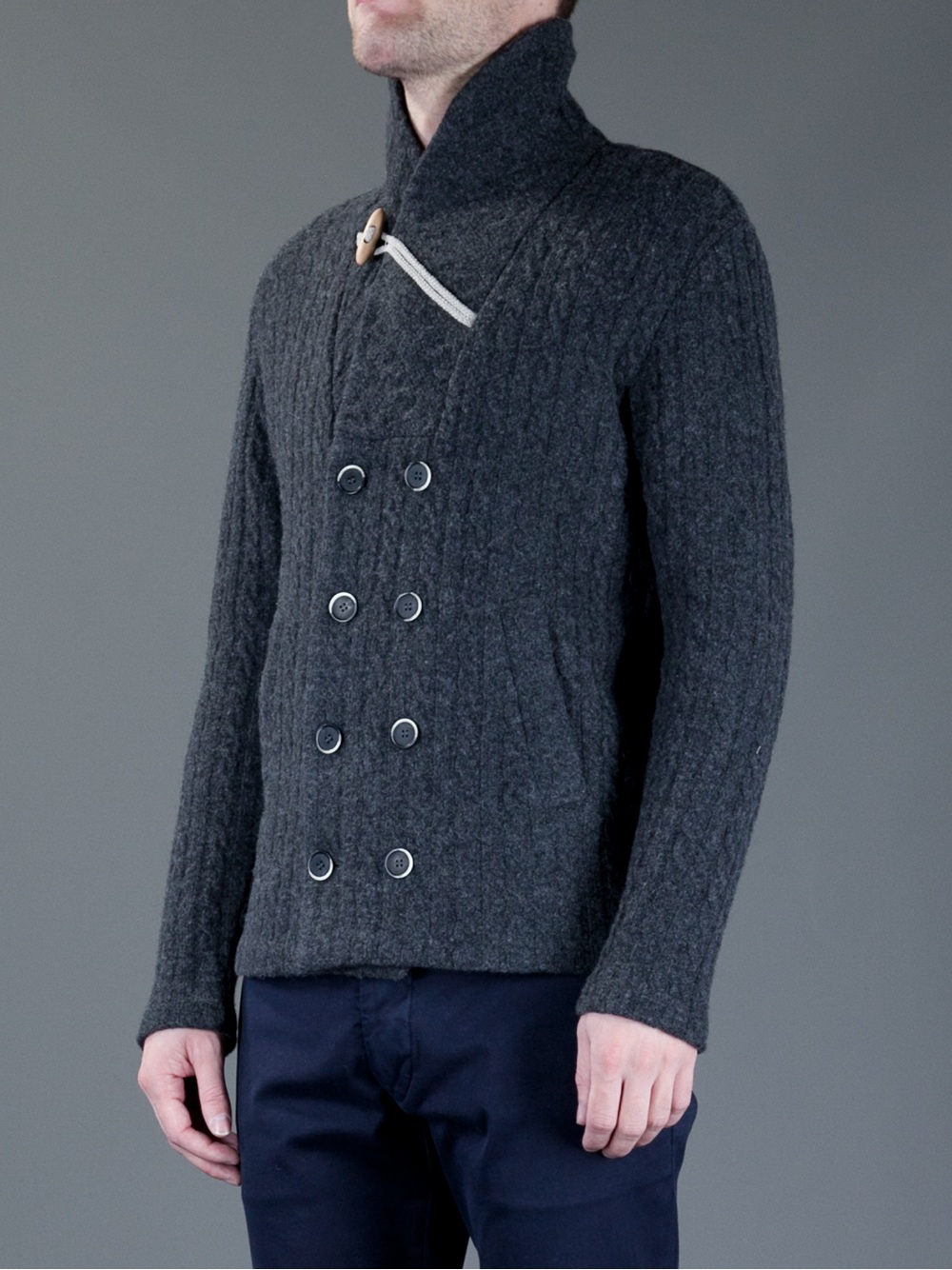 Barena Double Breasted Cardigan in Gray for Men Lyst