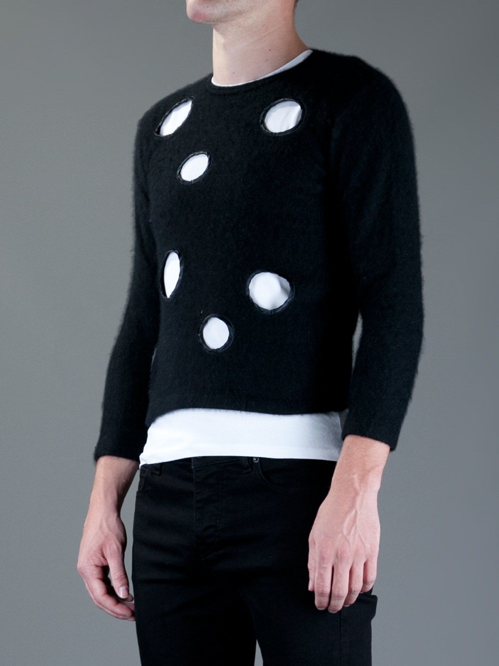 comme des garcons v neck sweater