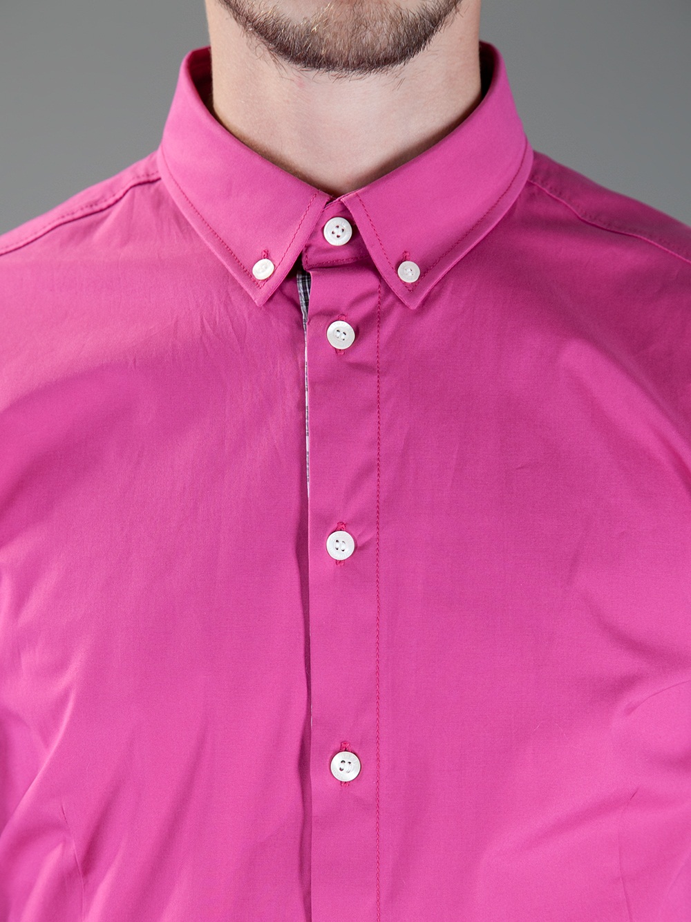 hot pink button down shirt mens