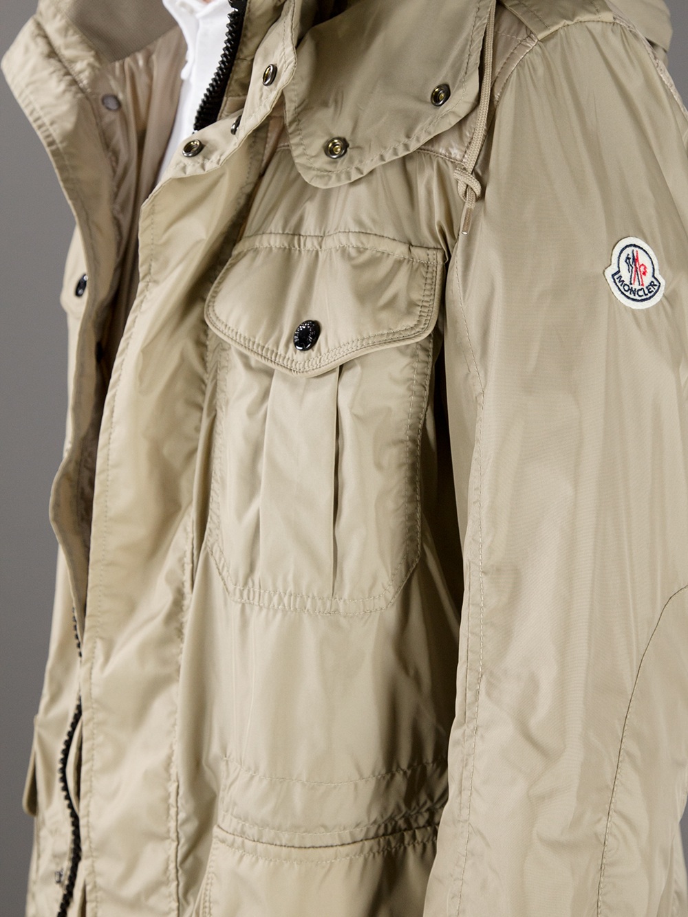 mens beige moncler coat