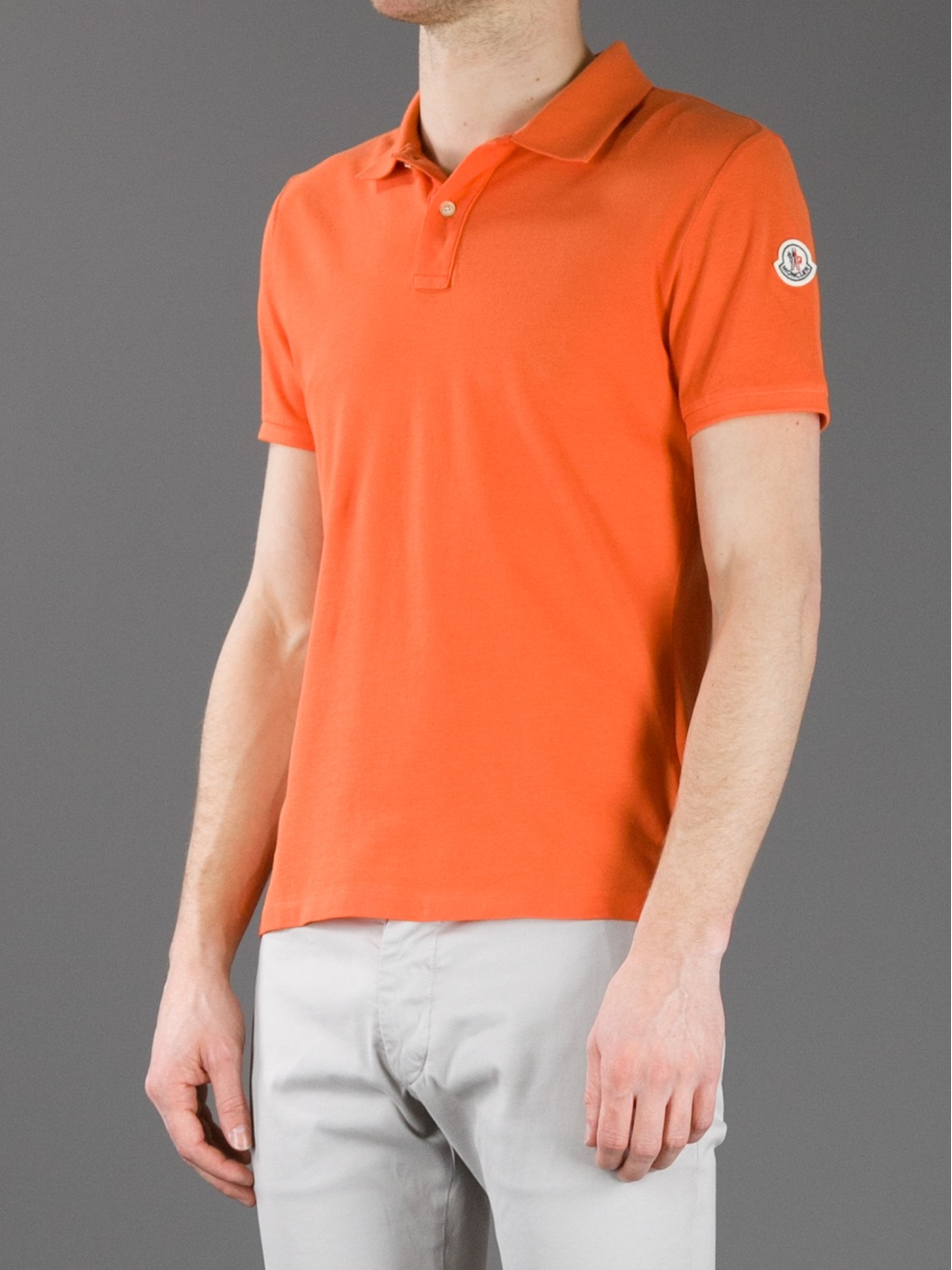 moncler orange polo