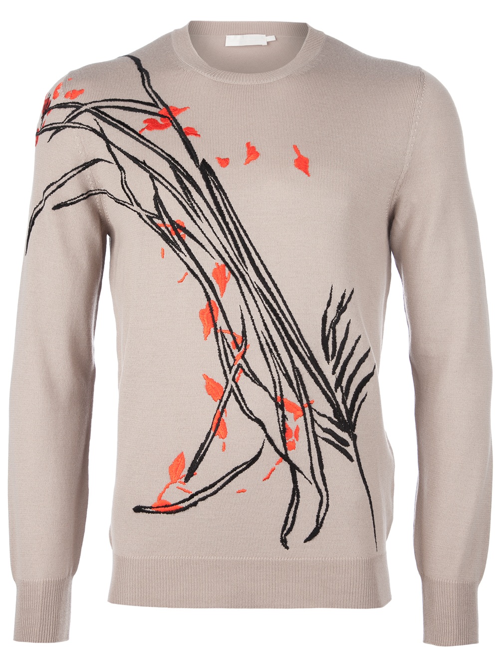 Lyst - Alexander mcqueen Patterned Crew Neck Sweater in Natural for Men