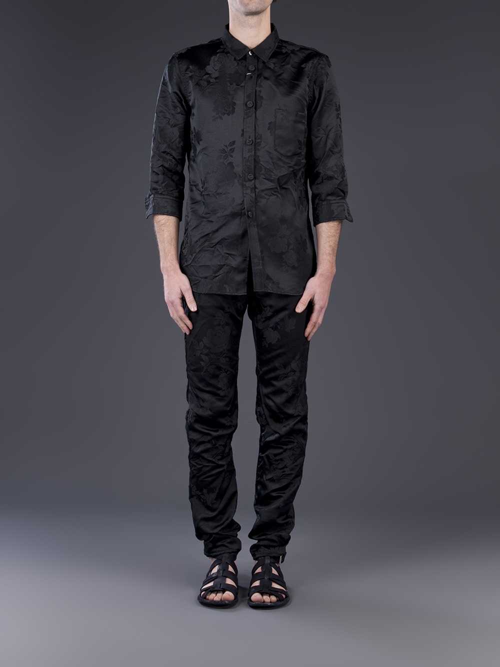 jacquard trouser suit