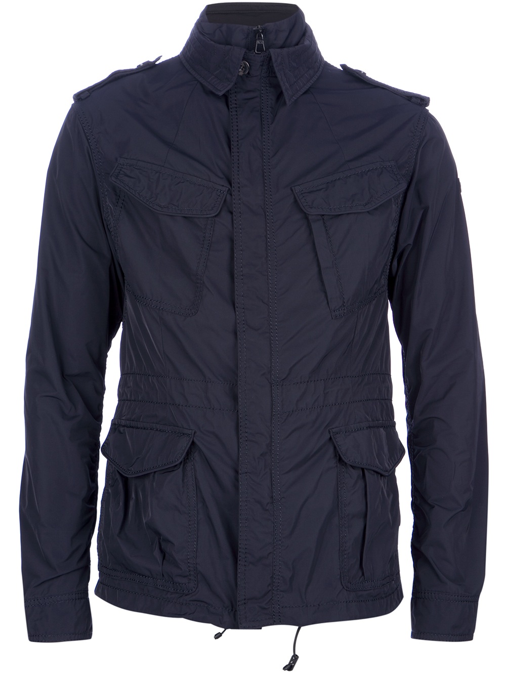 Emporio armani Elbow Patch Jacket in Blue for Men Lyst
