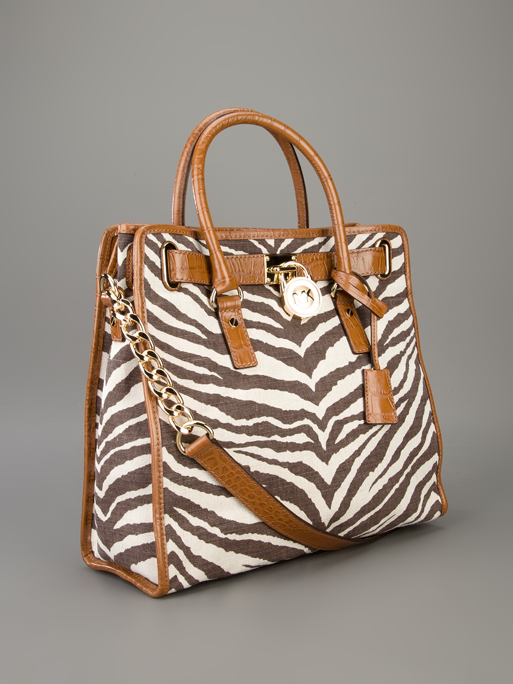 Lyst Michael Kors Zebra Print Hamilton Tote
