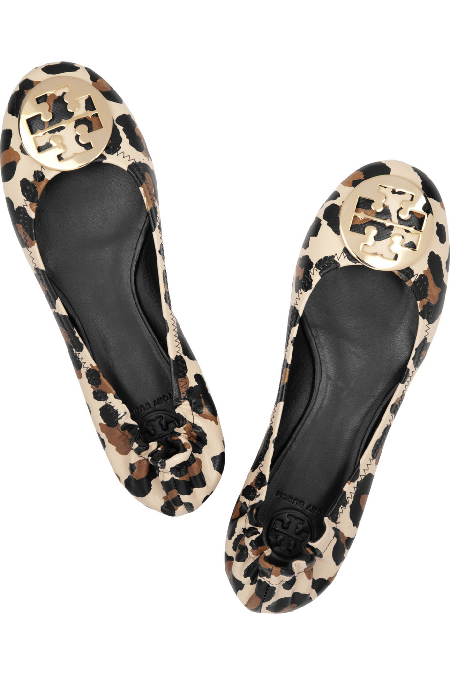 leopard print flats tory burch