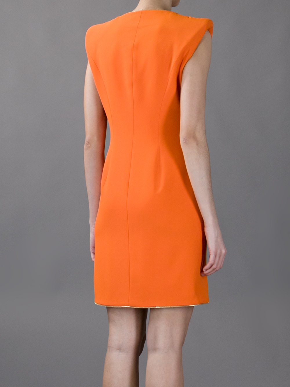Lyst - Alexander Mcqueen Sculpted Dress in Orange