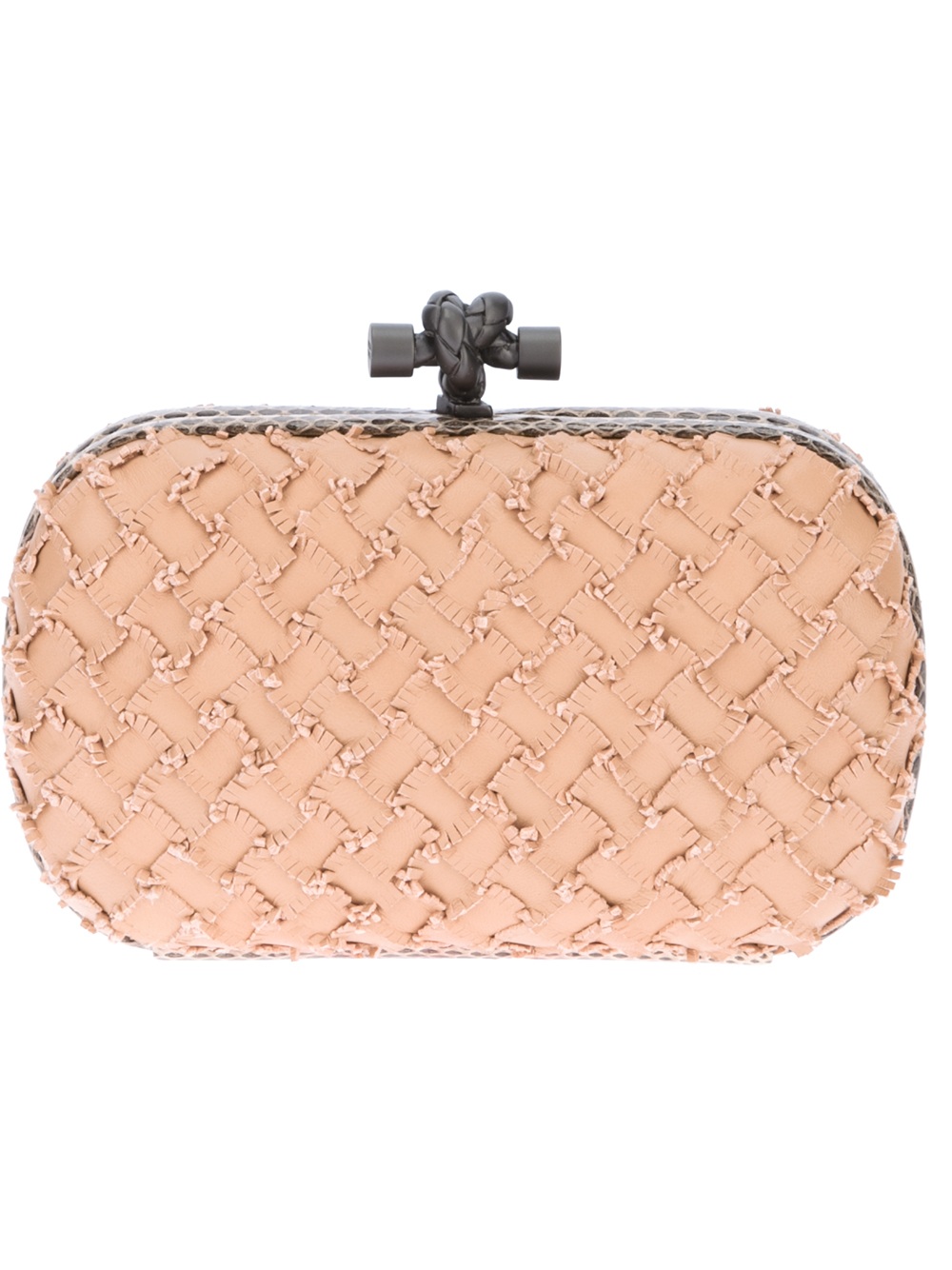 Bottega Knot Clutch Bag in Natural Lyst