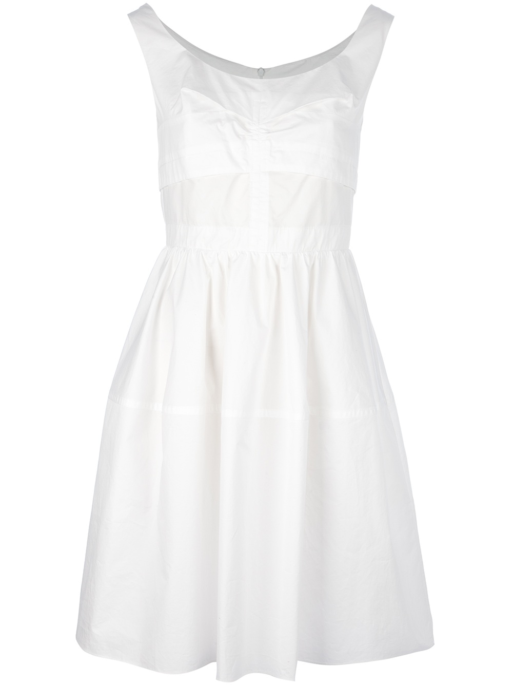 white cotton sleeveless dress