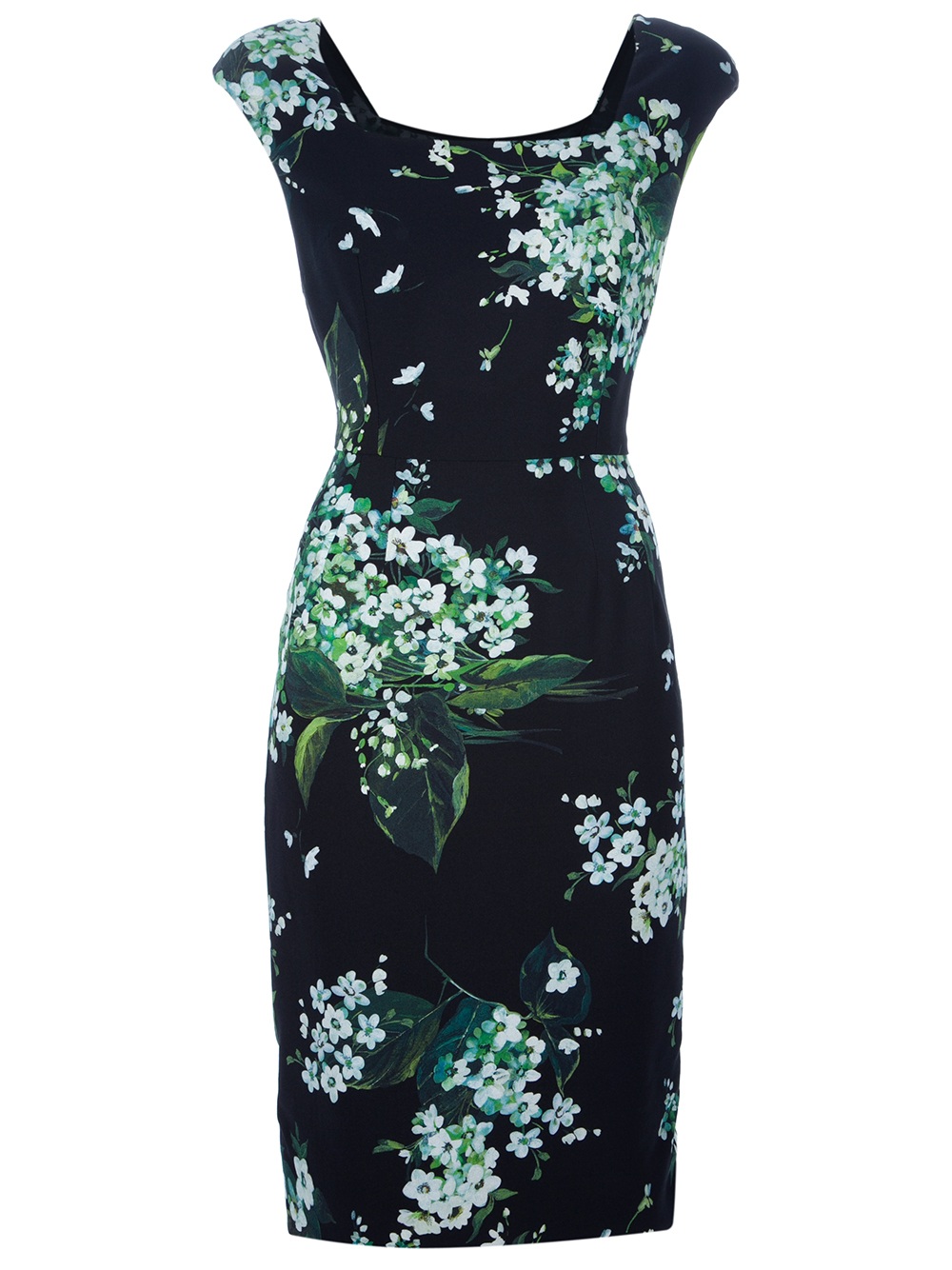 Lyst - Dolce & Gabbana Floral Fitted Dress