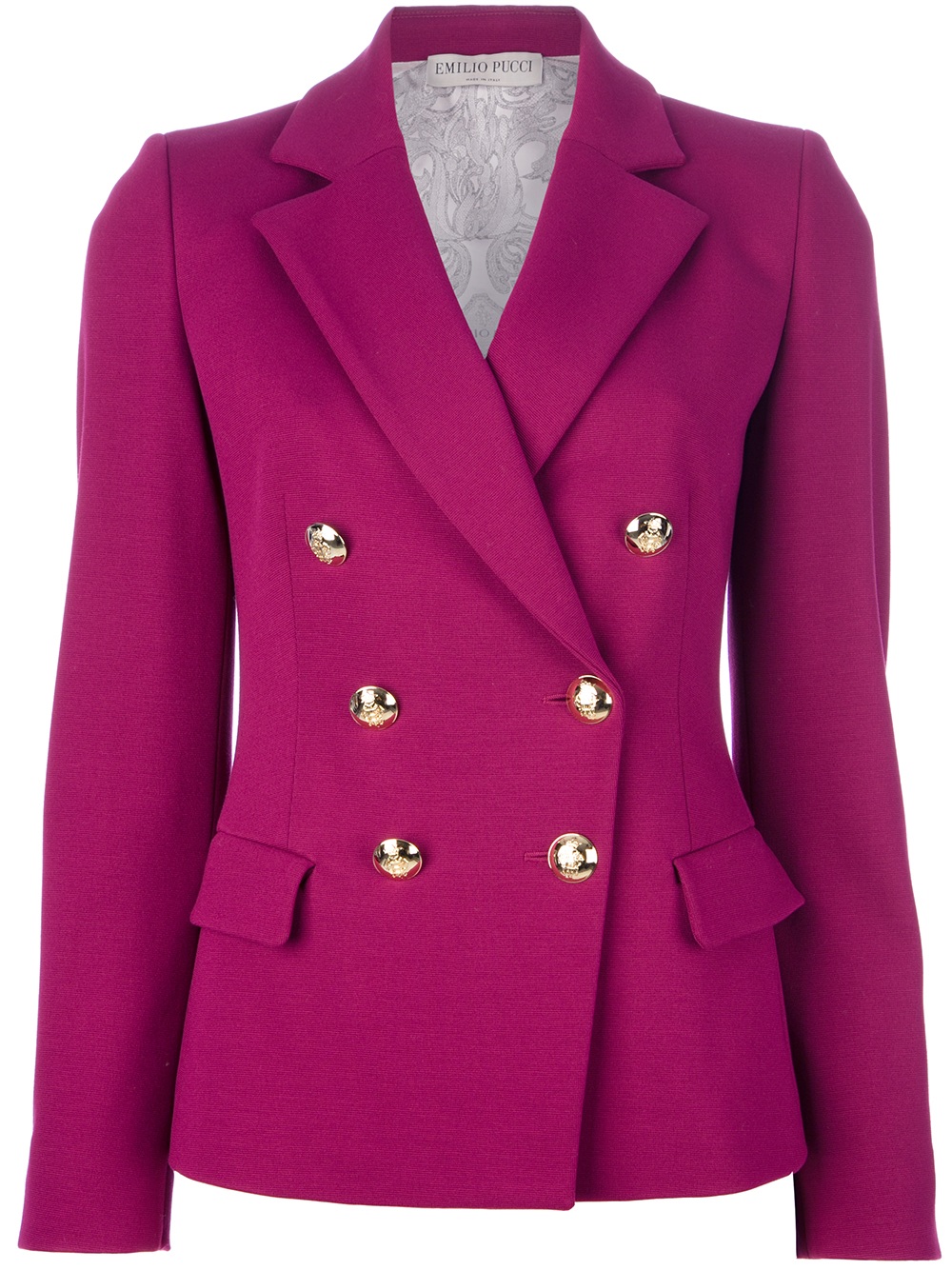 Emilio Pucci Double Breasted Blazer in Purple - Lyst
