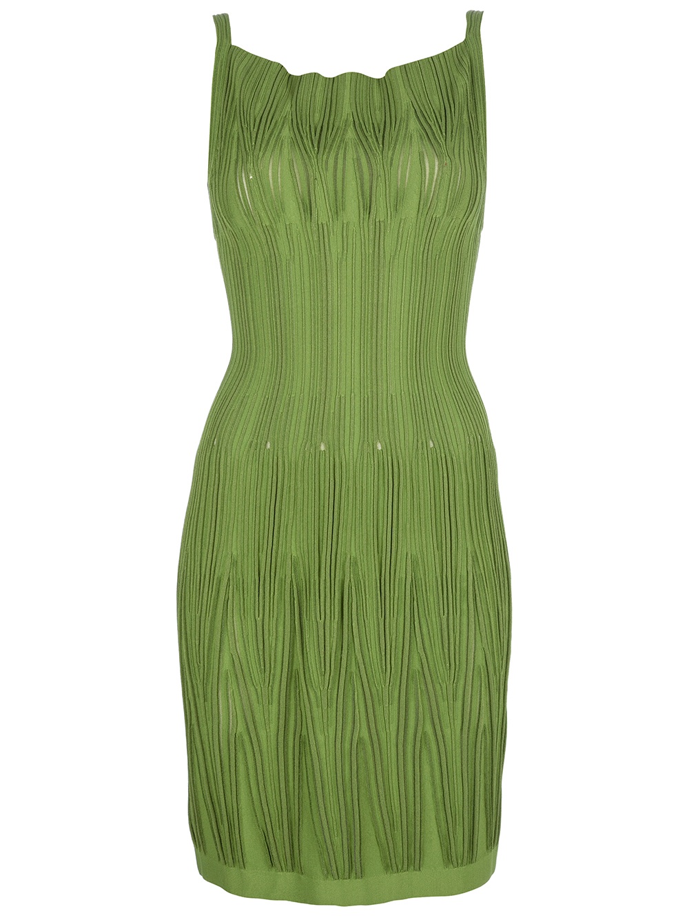 Alaïa Sleeveless Knit Dress in Green - Lyst