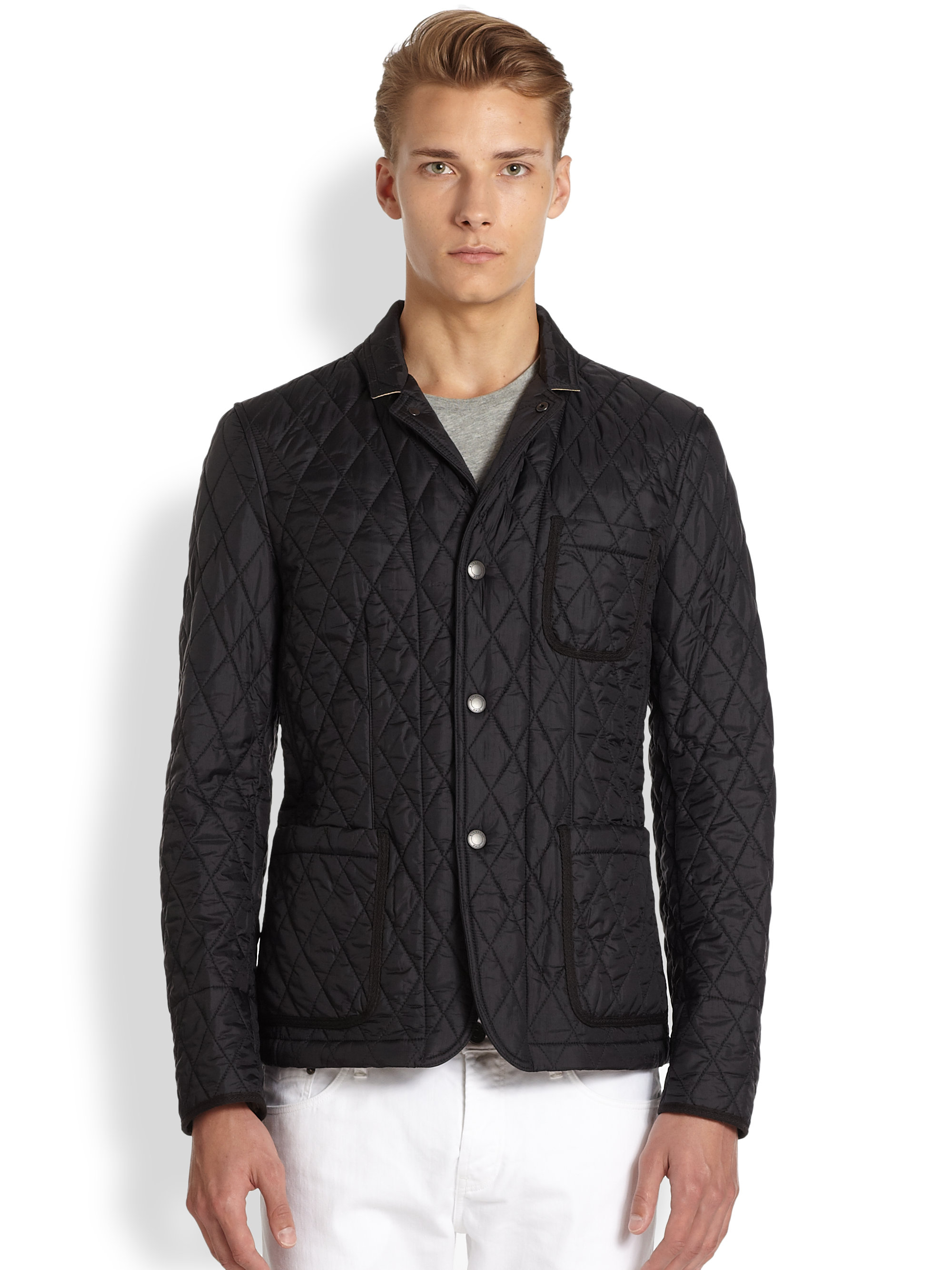 burberry men's quilted jacket sale