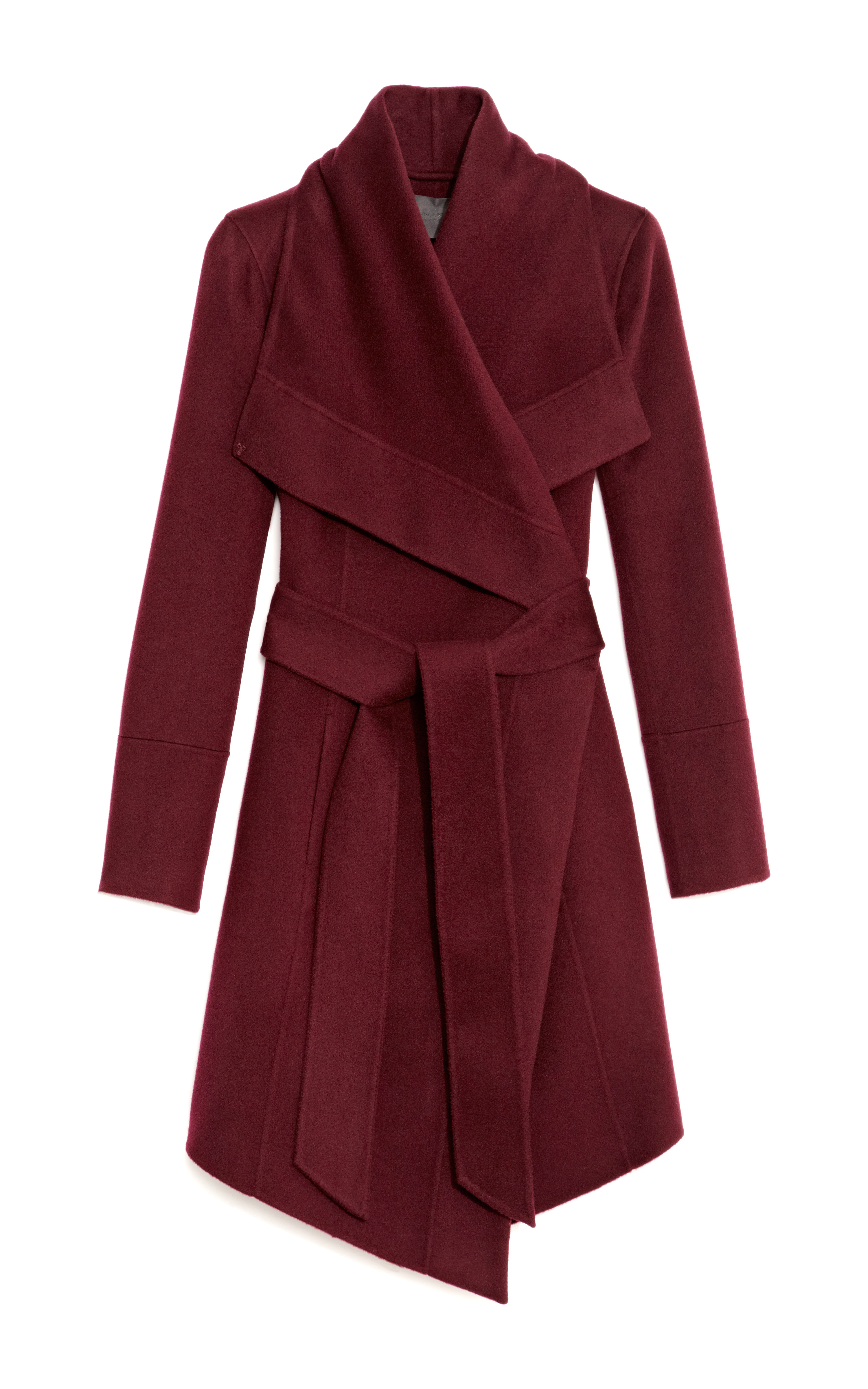 Lyst - Donna karan Draped Lapel Coat in Purple