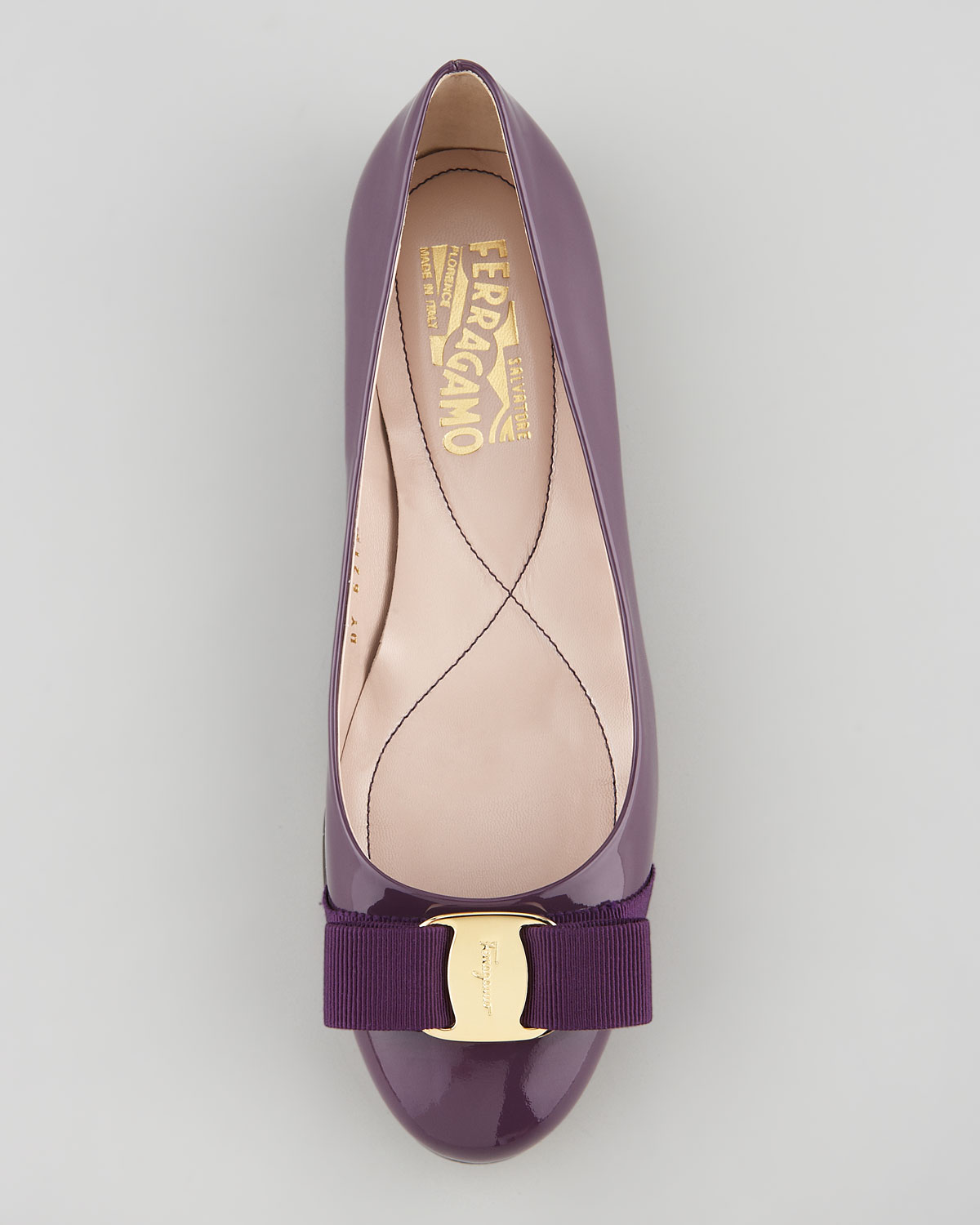salvatore ferragamo women's varina patent ballet flat
