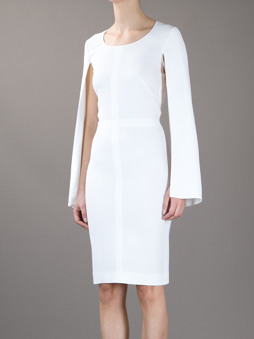 Lyst - Givenchy Split Sleeve Dress in White