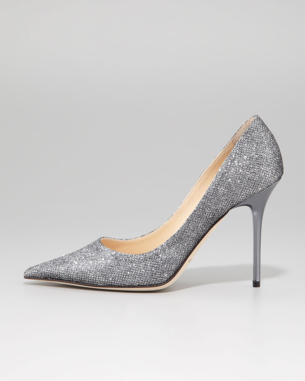 Lyst - Jimmy Choo Abel Glitter Pointed Pump Anthracite in Gray