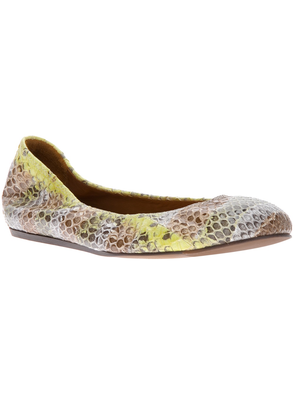 snakeskin ballerinas