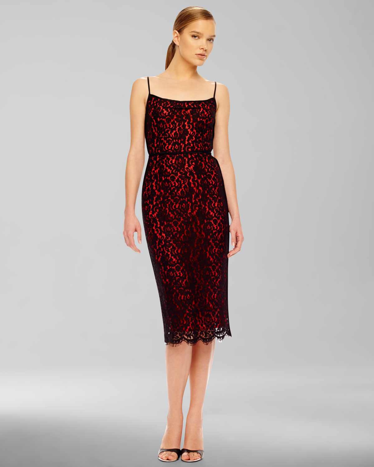 Red and fitted black dress Red and fitted black dress