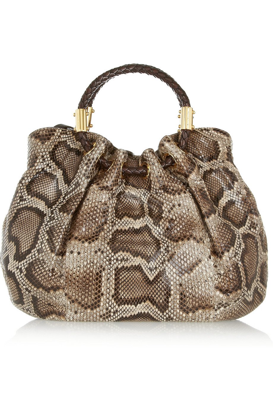 Michael Kors Python and Leather Shoulder Bag - Lyst