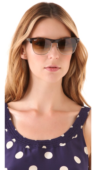 Ray-ban Oversized Clubmaster Sunglasses in Brown | Lyst