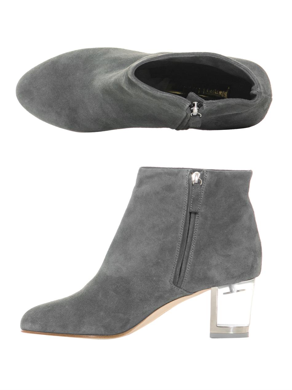 suede perspex heels