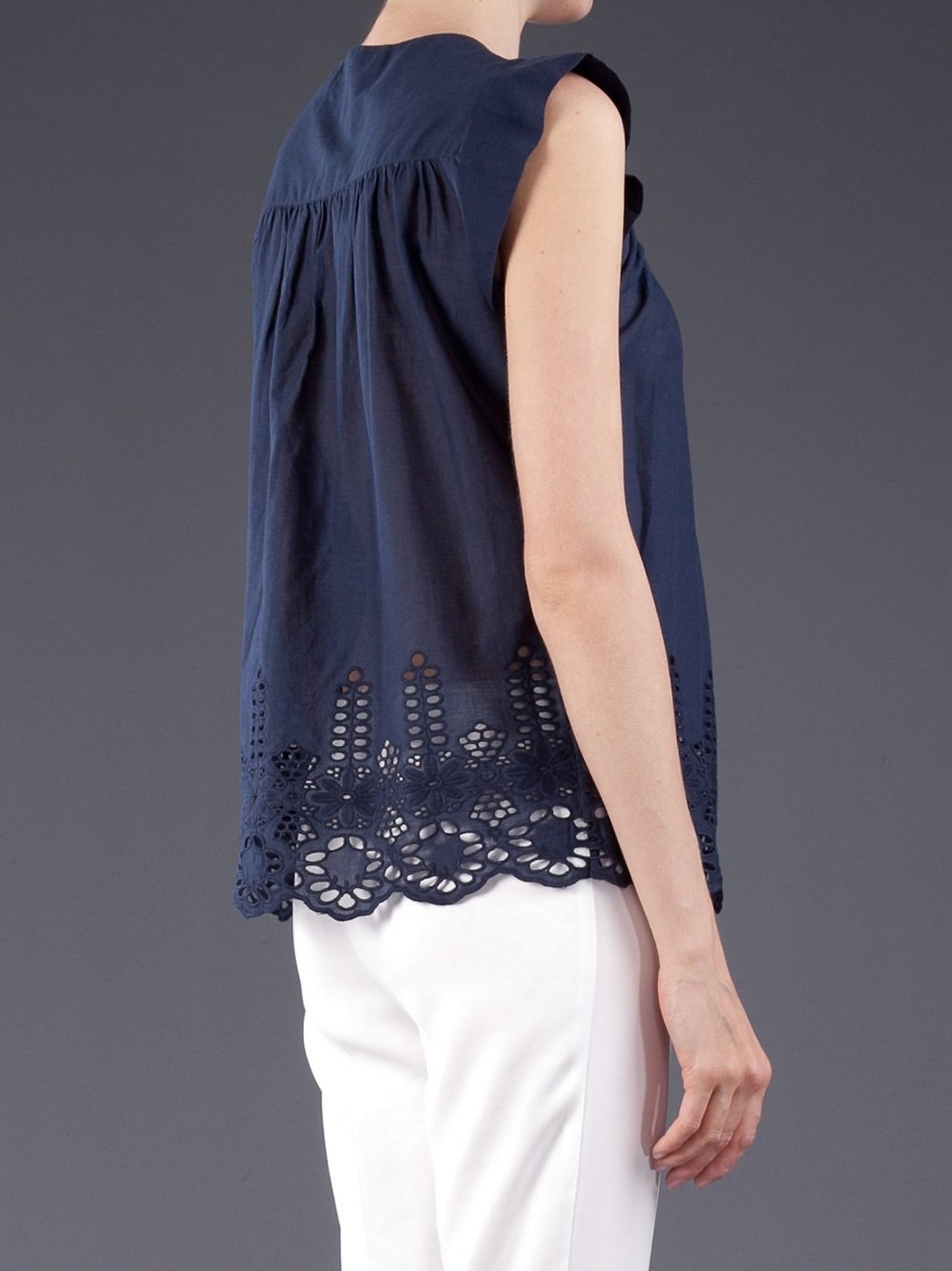 ulla johnson blue blouse