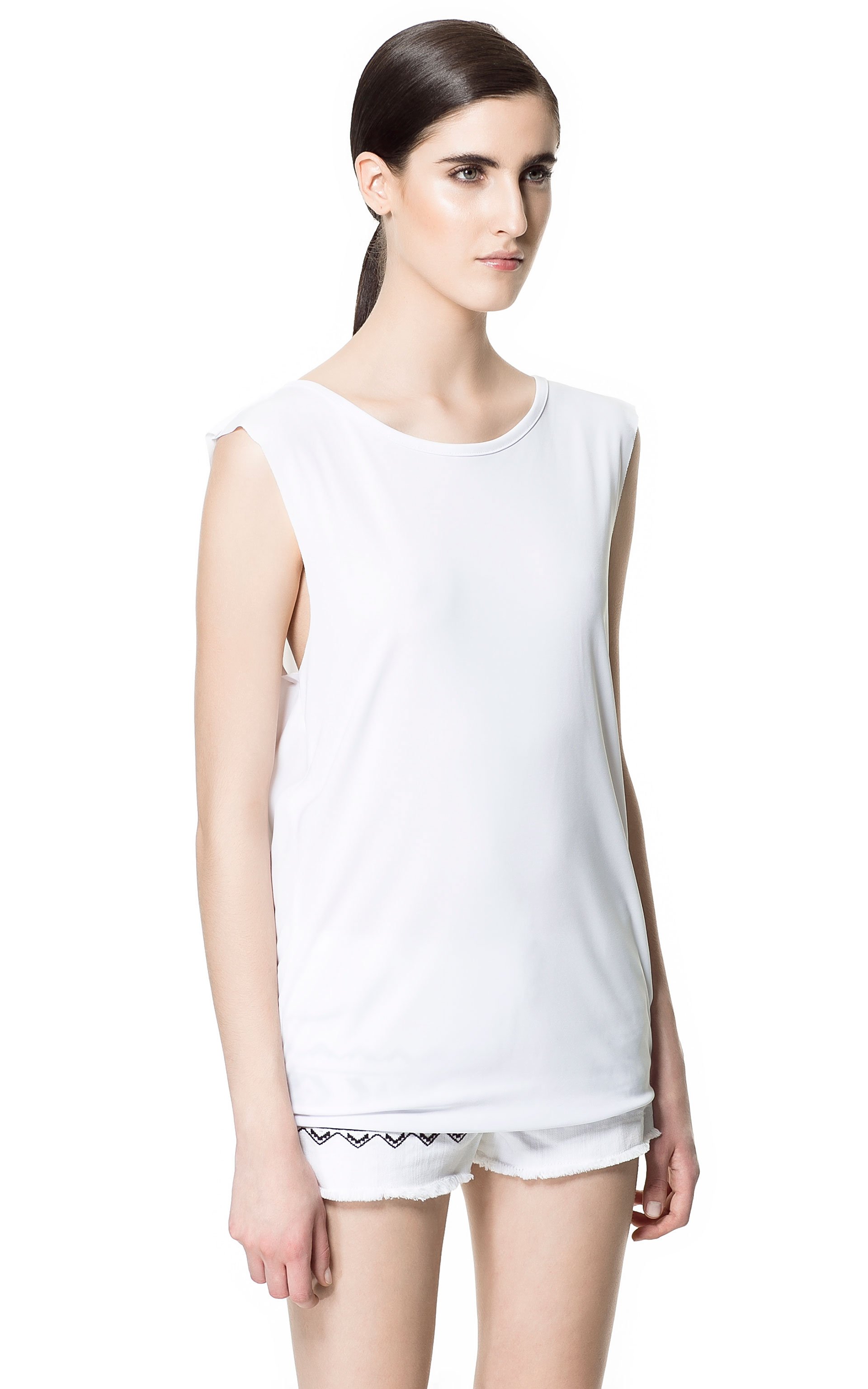 zara white tops uk