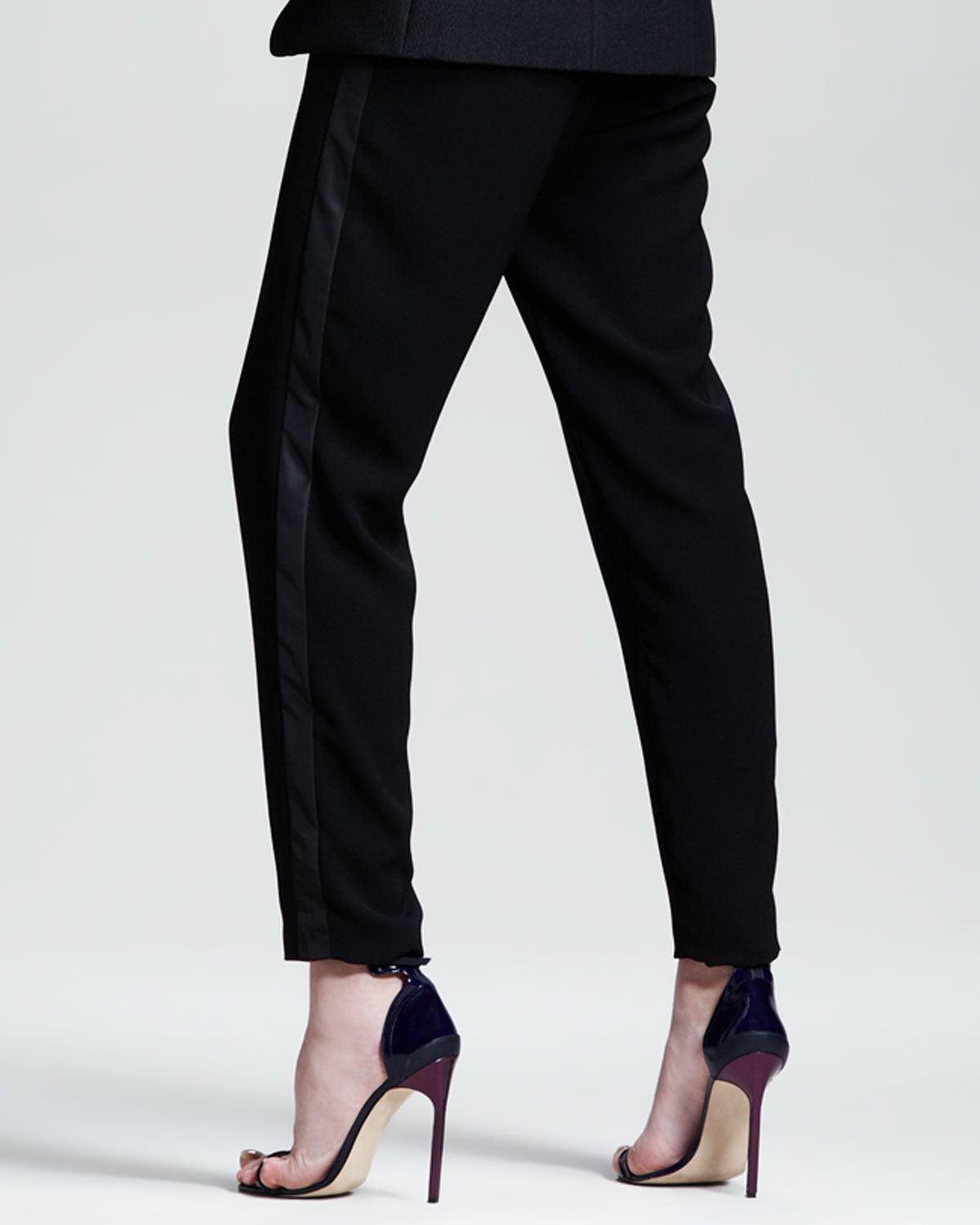 plush fleece lined tuxedo track pants