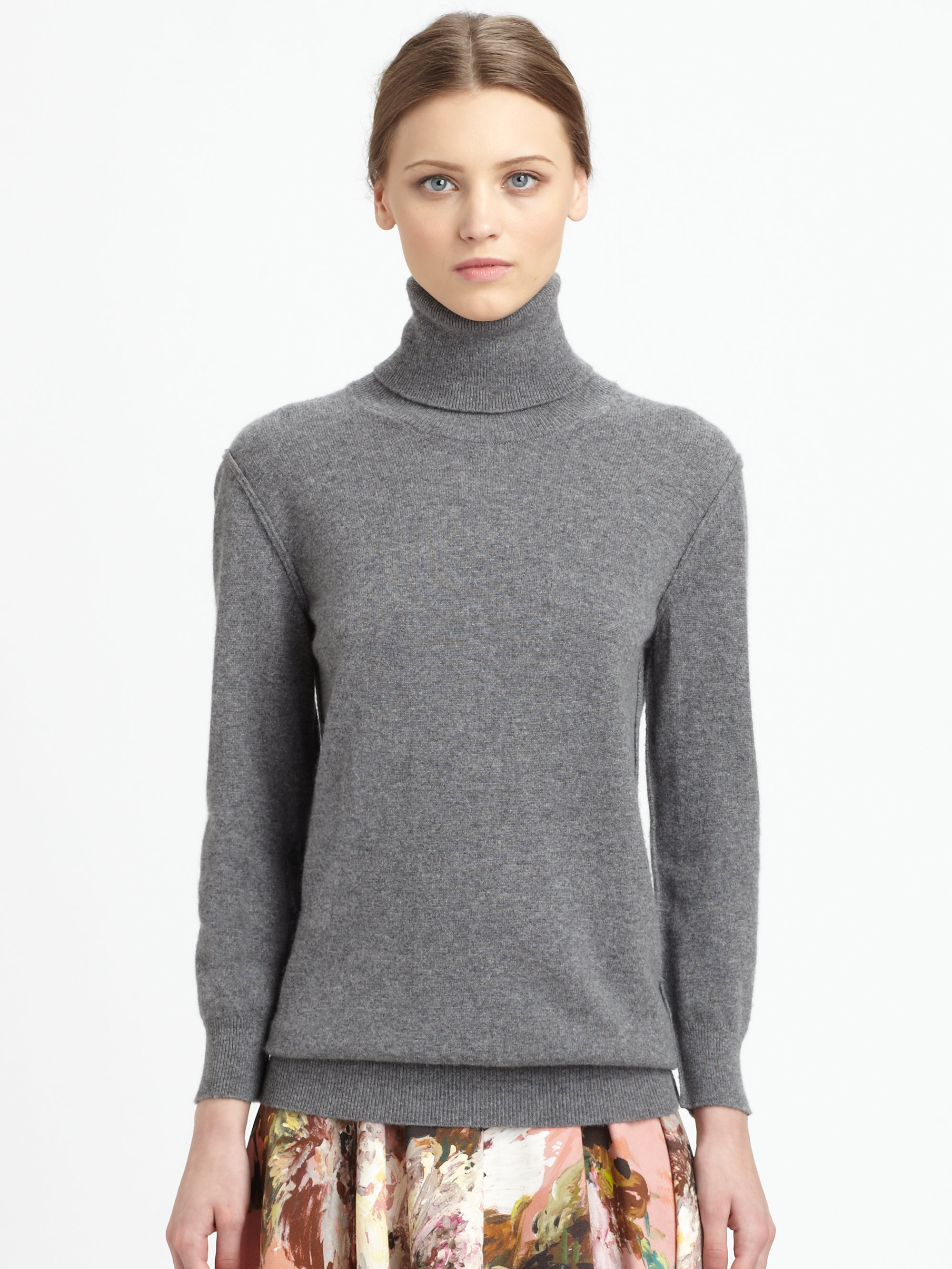 Lyst Dolce Gabbana Cashmere Turtleneck iSweateri in Gray