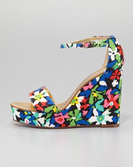Kate Spade Dabney Floral Fabric Wedge Sandal in Multicolor (MULTI ...