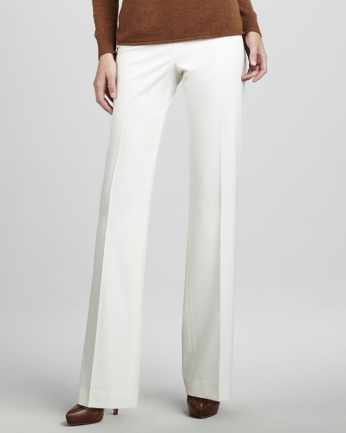 Lafayette 148 new york Womens Menswearstyle Pants Winter White in White | Lyst