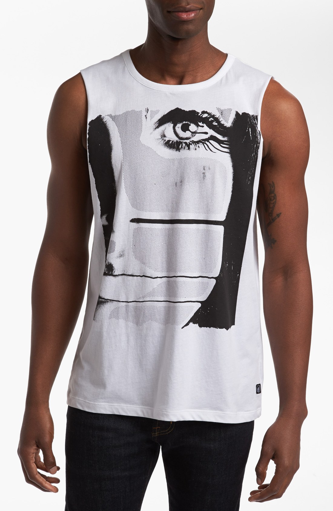 Volcom Face Regions Tank Top in White for Men | Lyst