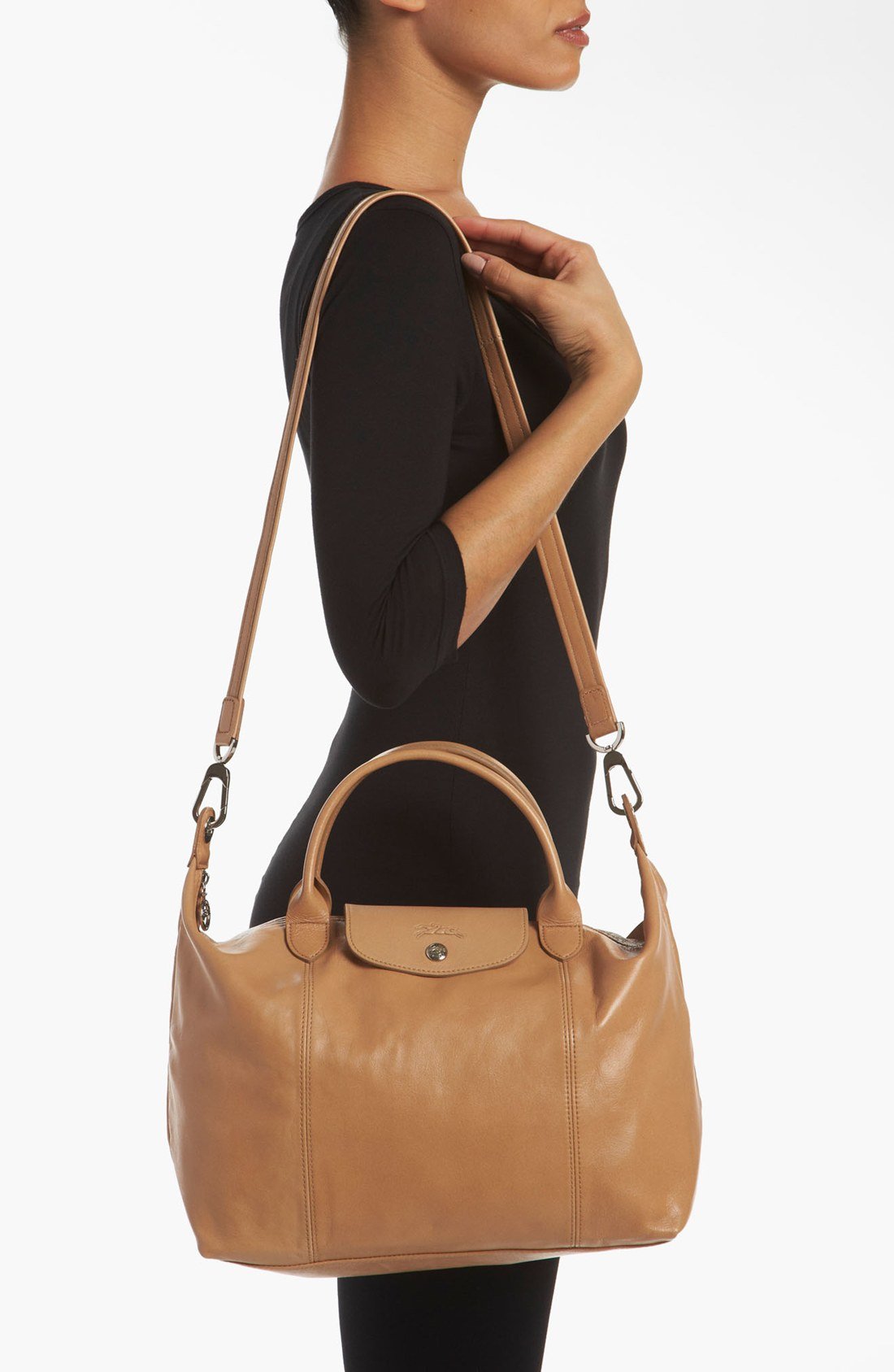 Longchamp Le Pliage Cuir Leather Crossbody Bag Mount Mercy