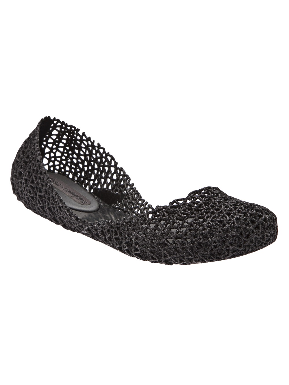 Melissa + Campana Campana Papel Flat in Black | Lyst