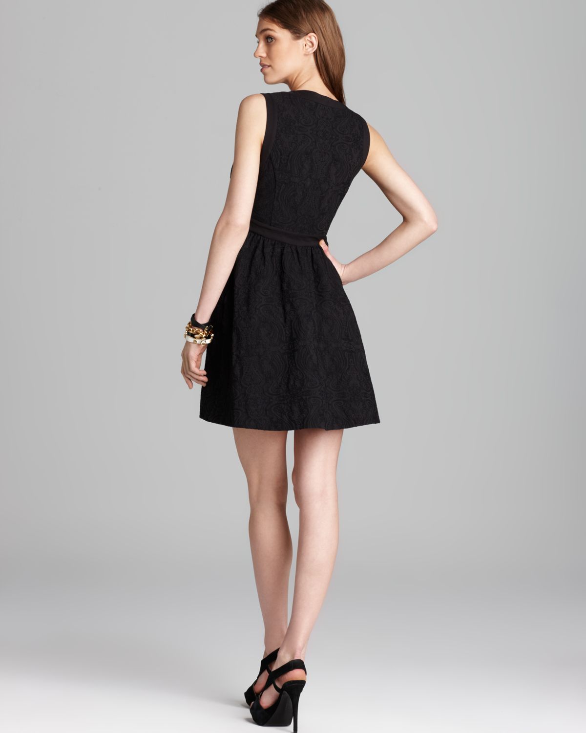 Lyst - Juicy Couture Dress - Cloque Jacquard in Black