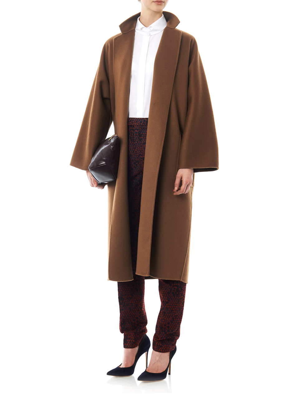 Lyst - Max Mara Saio Coat in Brown