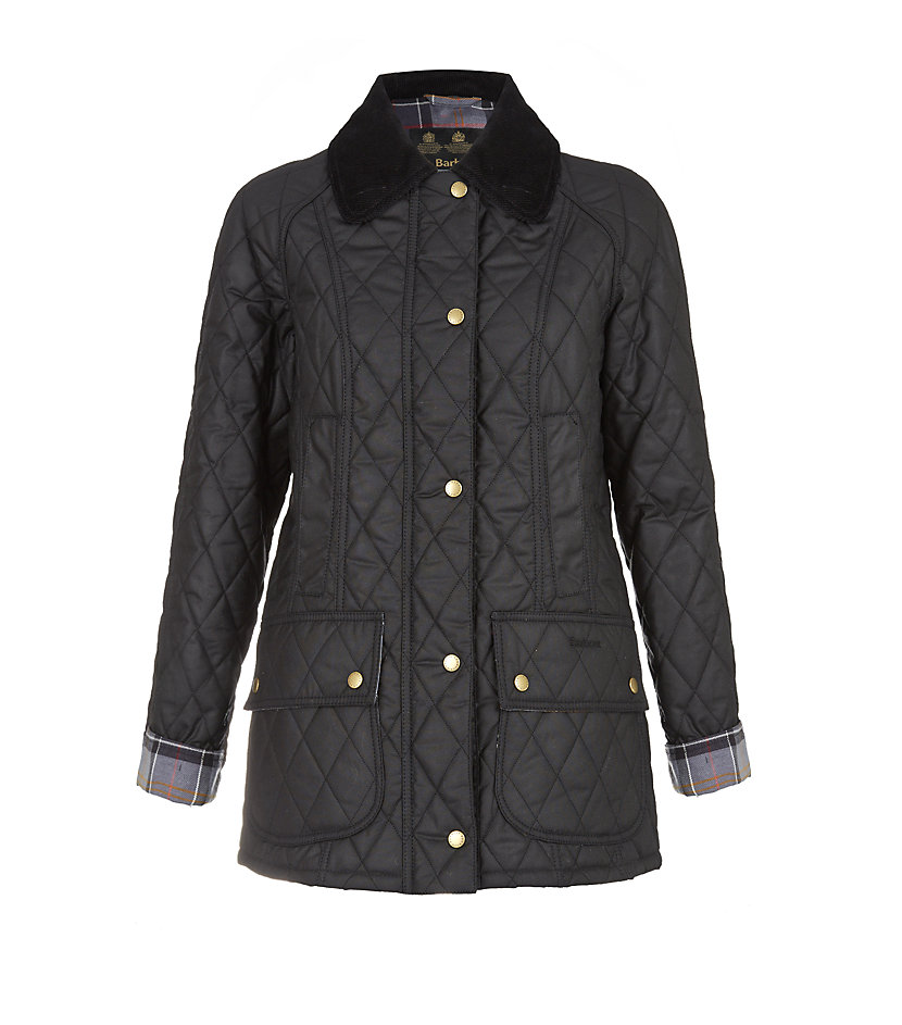 Barbour Quilted Beadnell Jacket in Black | Lyst