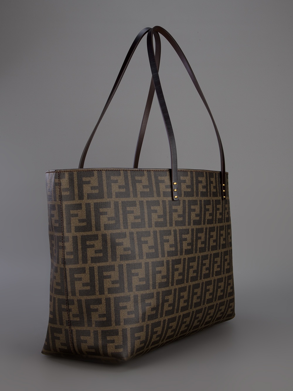 Lyst Fendi Monogram Per Tote In Brown
