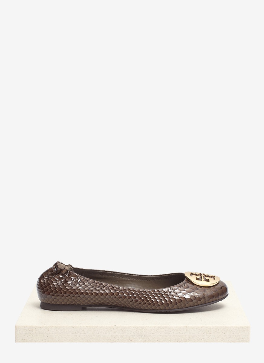 tory burch snake print flats