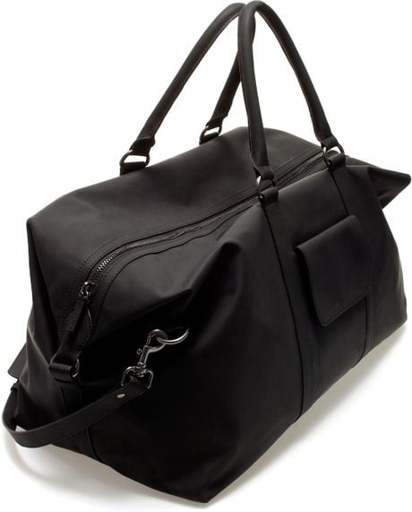 Zara Rubber Weekend Bag in Black for Men | Lyst