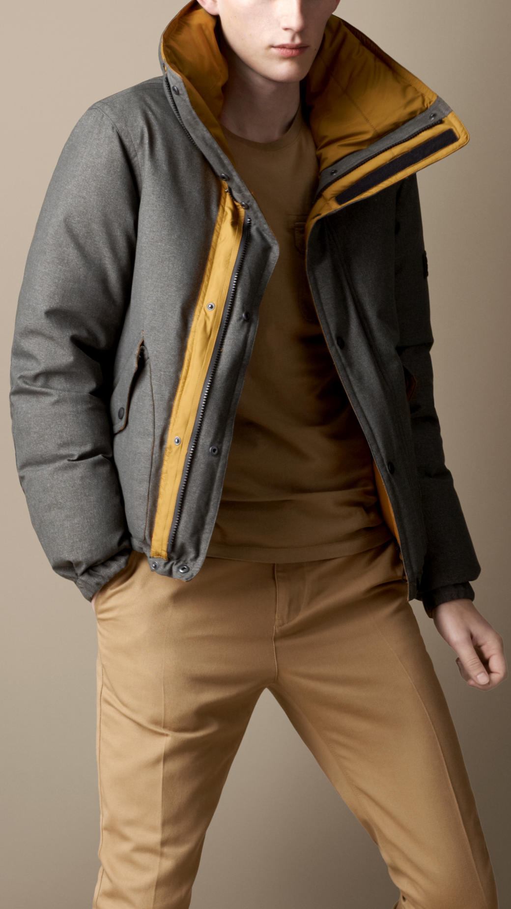 Burberry Sport Collection Reversible Herringbone Jacket in Gray for Men ...