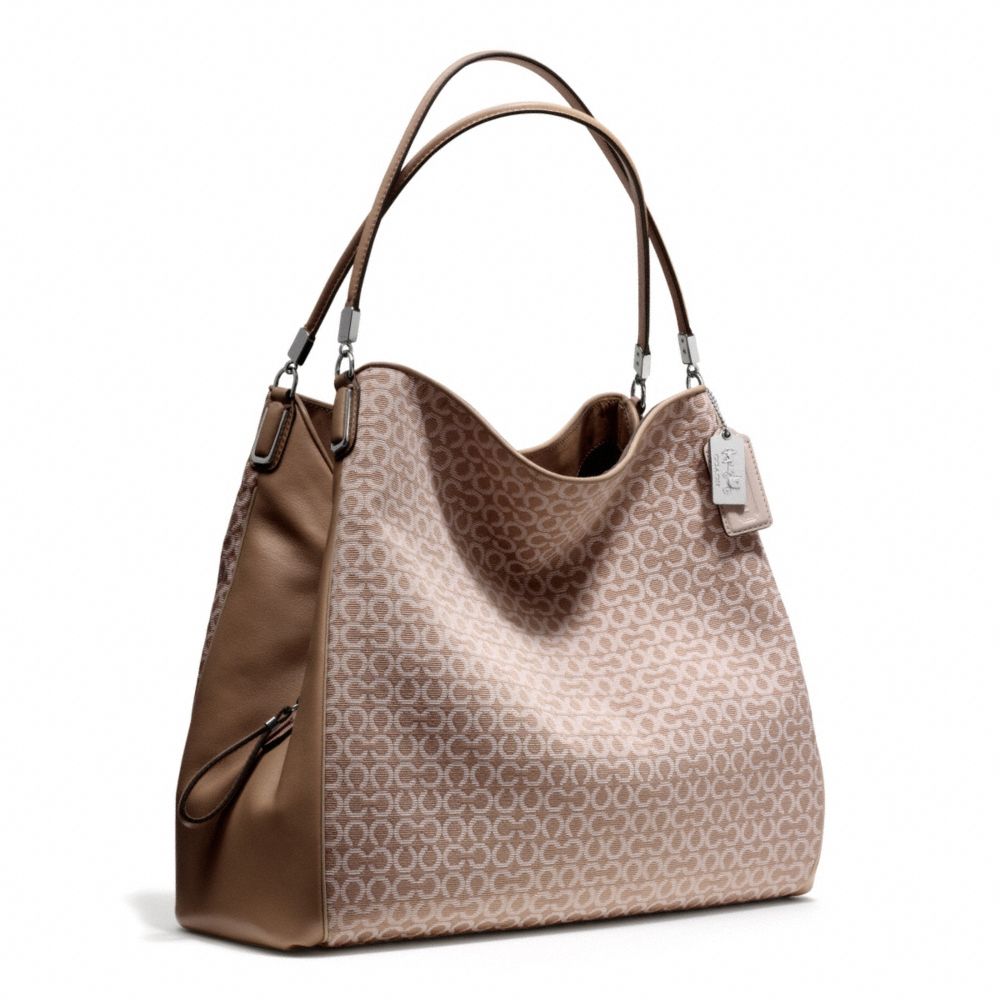 Lyst Coach Madison Phoebe Shoulder Bag In Needlepoint Op Art Lyst Coach Madison Phoebe Shoulder Bag In Needlepoint Op Art Fabric Natural