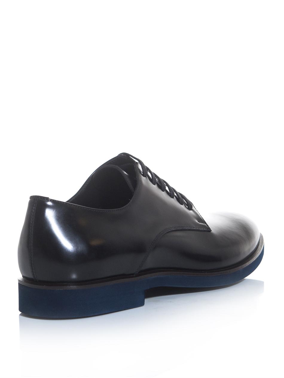 Fendi Leather Marcello Derby Shoes in Black for Men | Lyst