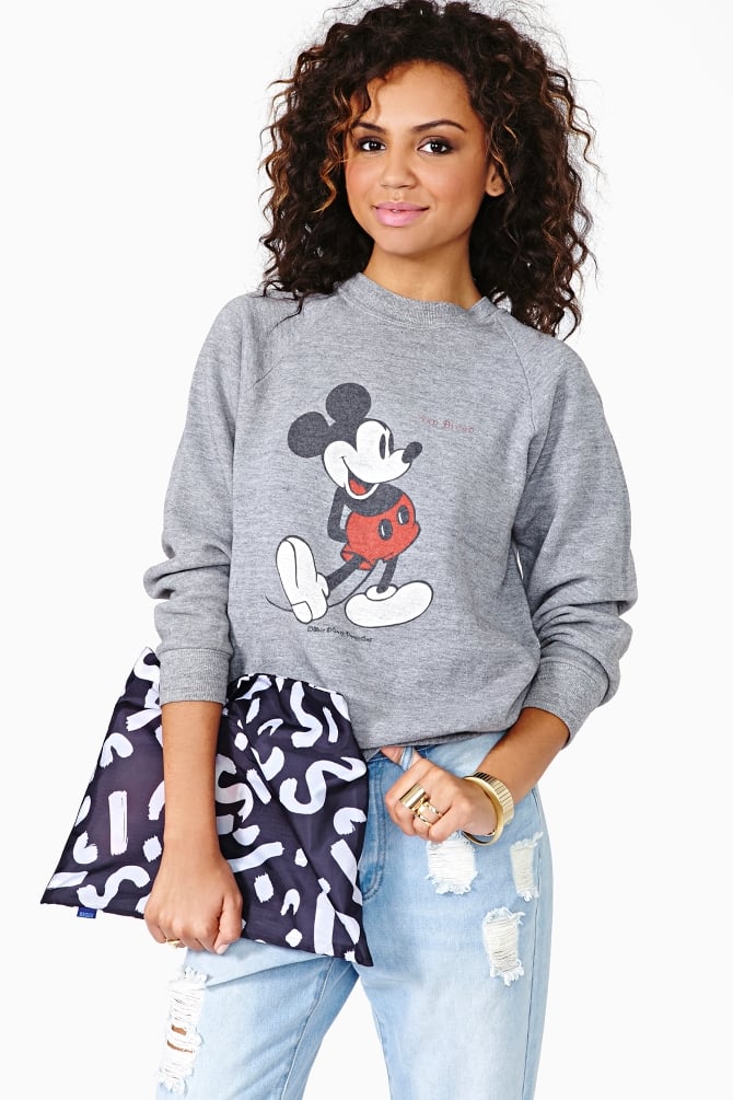 gray mickey mouse sweatshirt