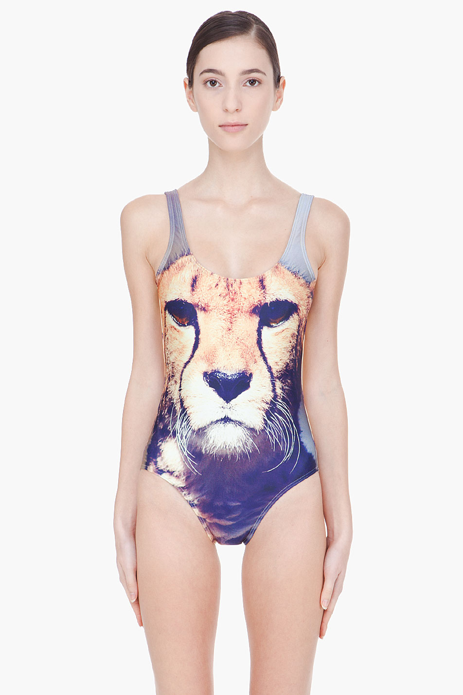 Lyst We Are Handsome Cheetah Scoopback One Piece Swimsuit