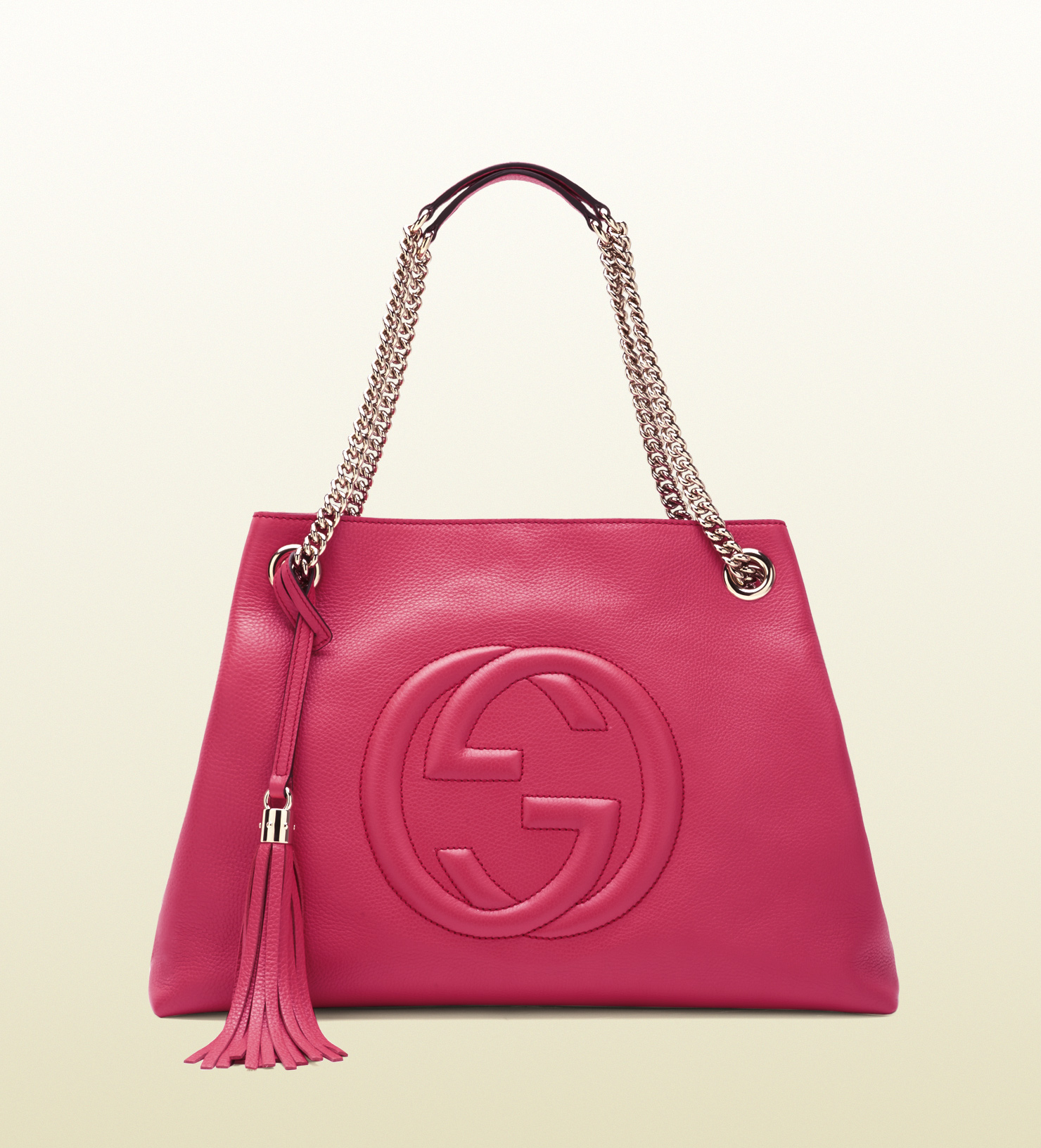Gucci Soho Shocking Pink Leather Shoulder Bag in Pink | Lyst