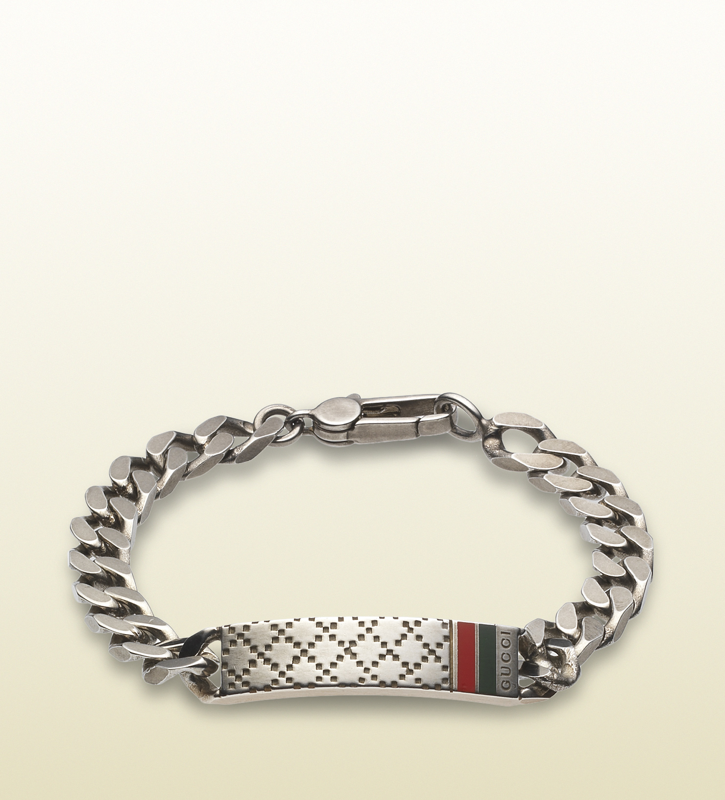 Lyst Gucci Diamante Motif Id Bracelet In Metallic For Men Gallery